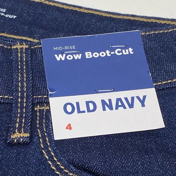 Old Navy Mid-Rise WOW Bootcut Jeans Size 4 W27 L31 Dark Wash Stretch NWT - Picture 5 of 7